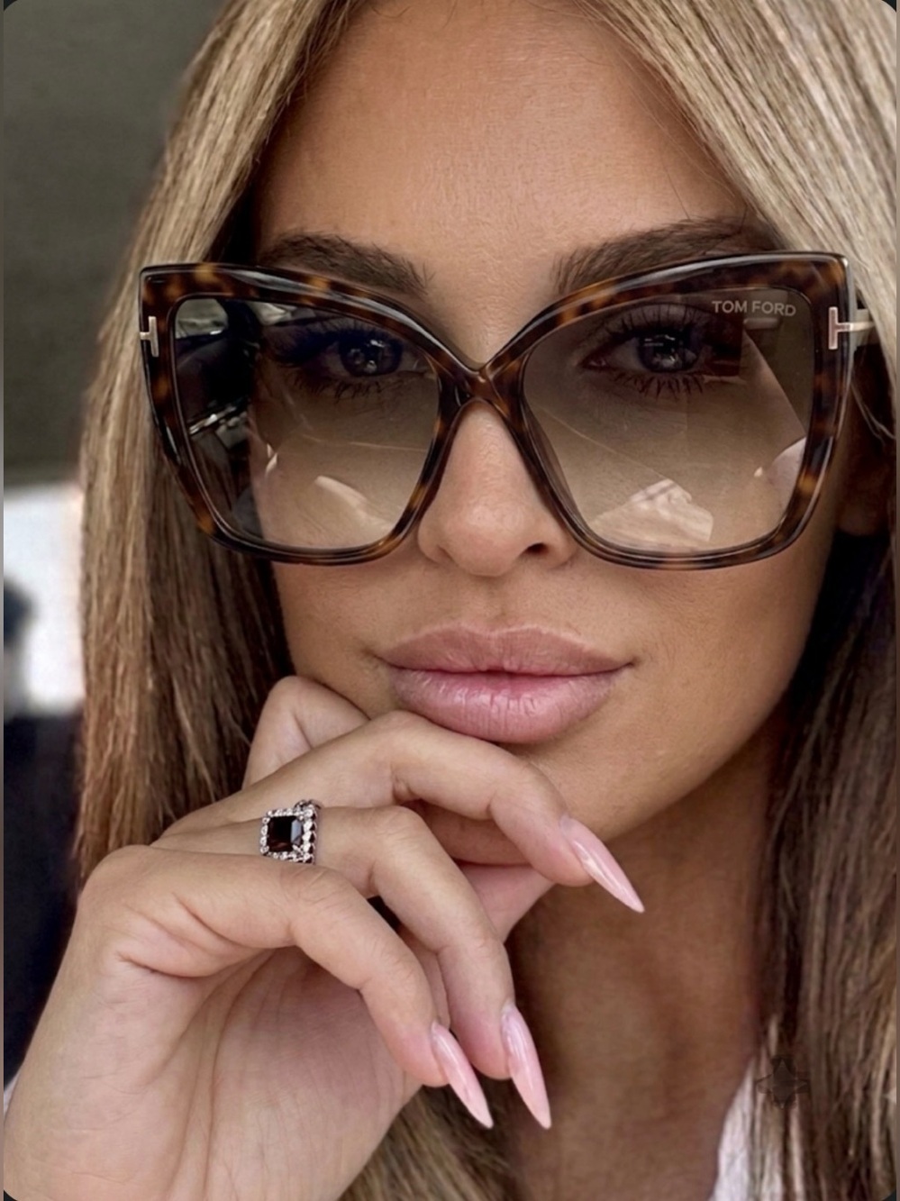 Tom Ford Havana Butterfly Sunglasses